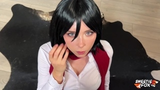 Wow! Eren Yeager Roughly Fucks Mikasa and Cums Twice On Ass and on Pussy POV. Yehoo!!!