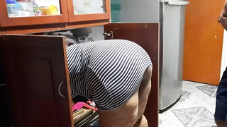 I fuck my aunt in the kitchen