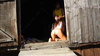 Country Sex desturbed by a pasing by stranger